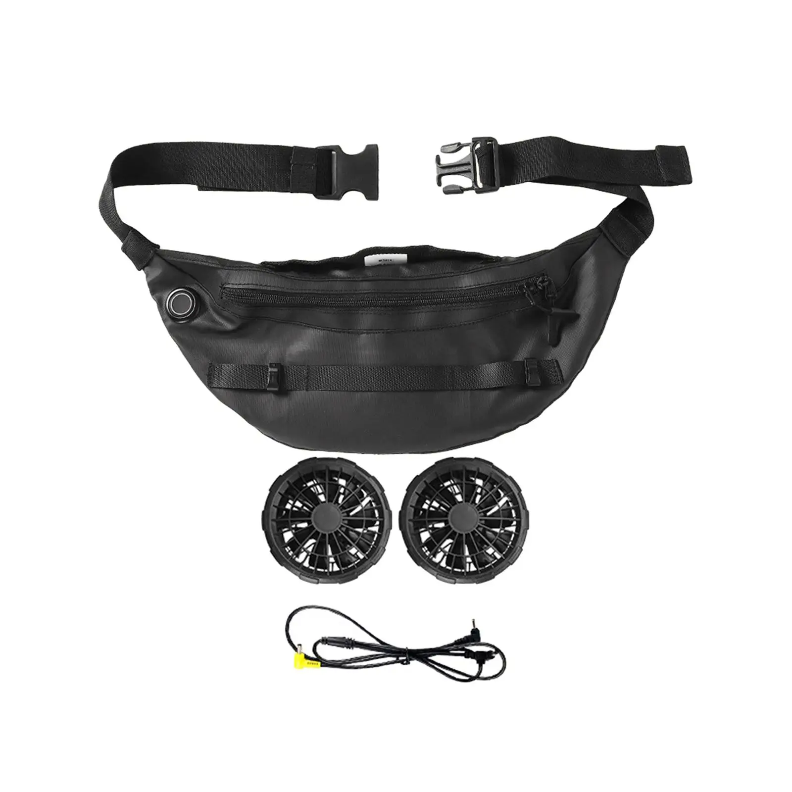 Fanny Pack Fashion Portable Adjustable 3 Speed Lightweight Waist Fan Belt Fan for Women Men Trekking Travel Walking Riding