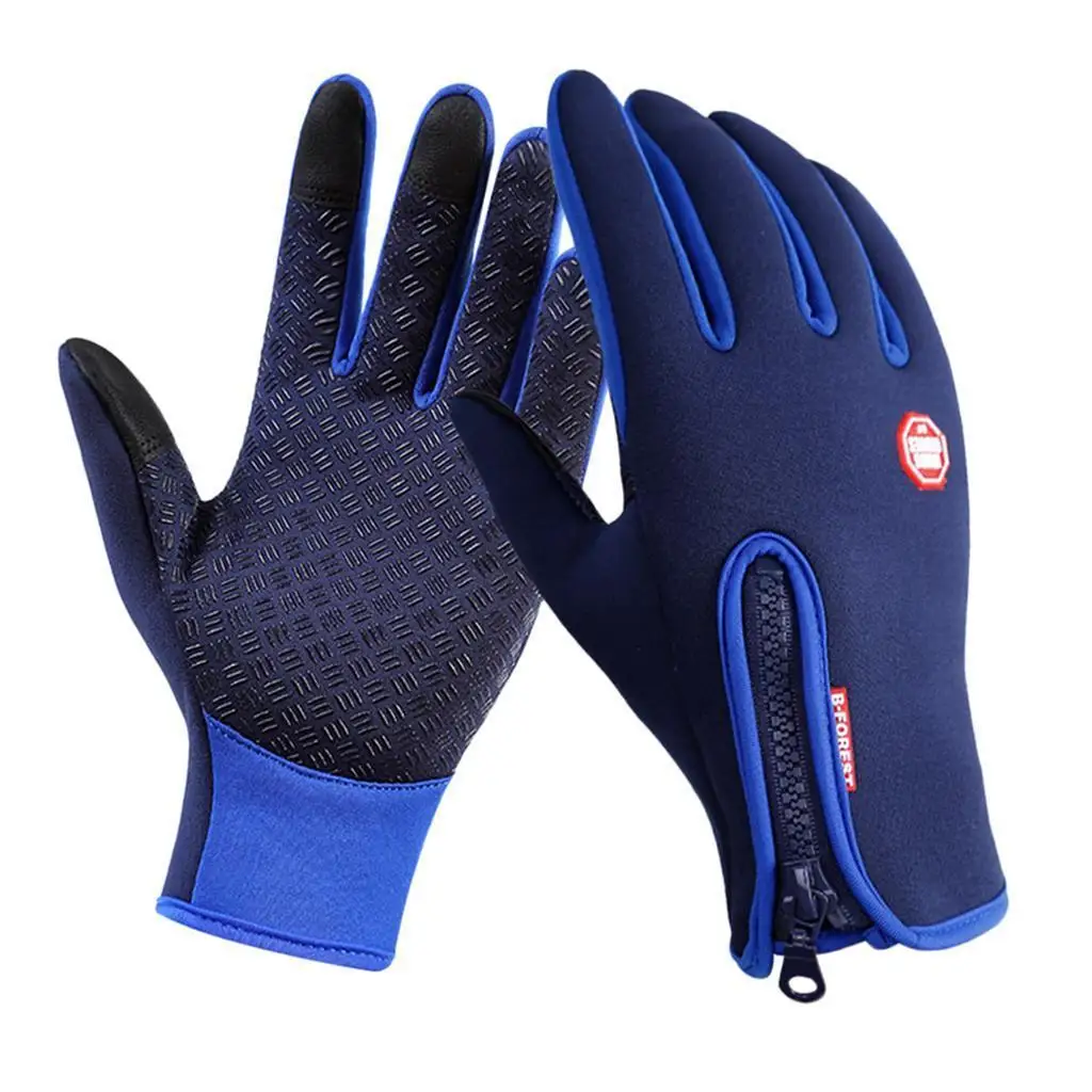 Winter Cycling Thermal Gloves Screen Full Finger Mitt Thickened Mitten