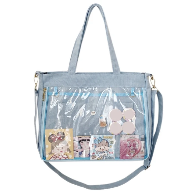 Original Cute Gyaru Chain Denim Transparent Shoulder Bag Itabag Handbag  Sweet Cool Girl Messenger Bag Versatile Fashion Bag - AliExpress