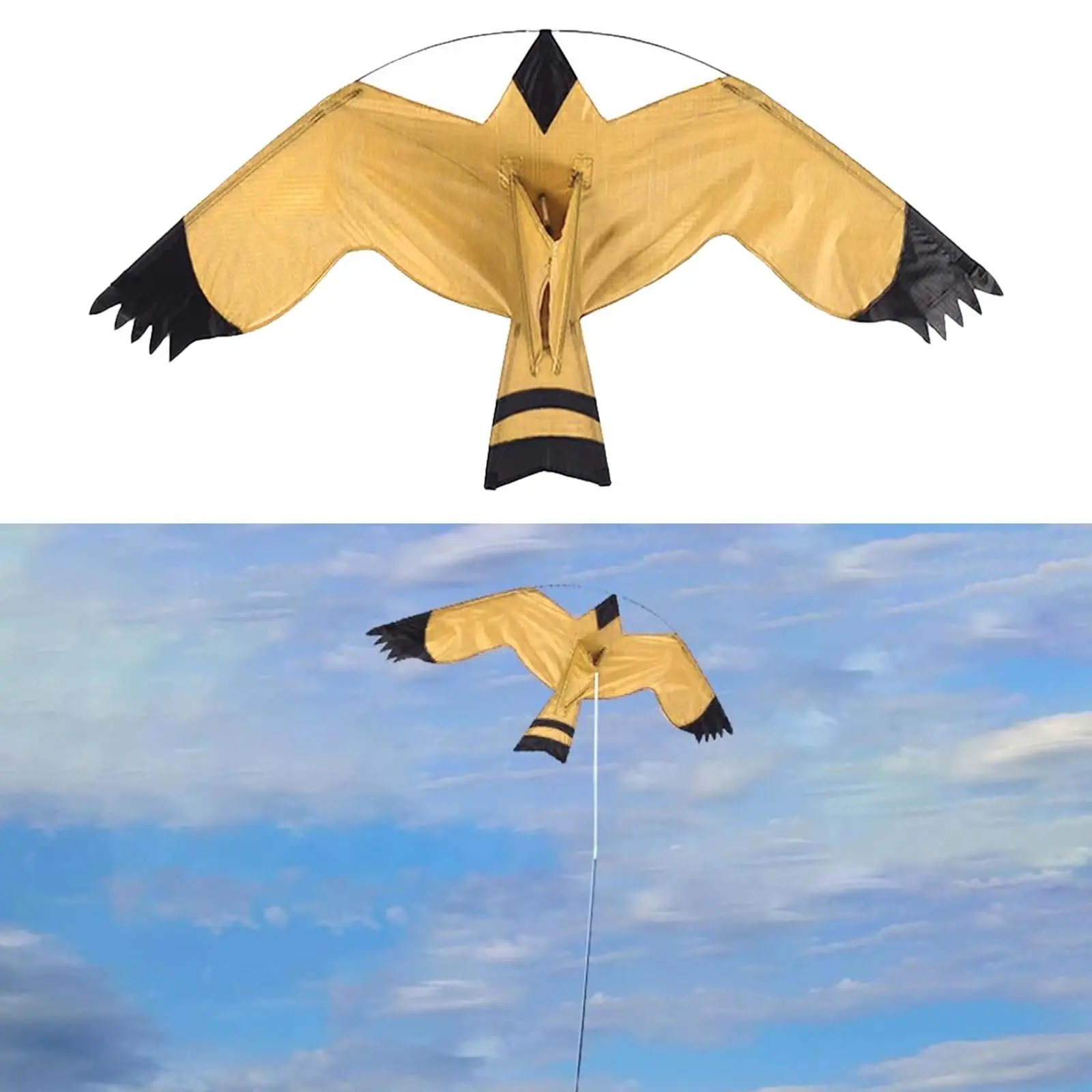 Lifelike Durable Bird Repelling Eagle Kite Scarer Repeller Flying Emulation for Garden Yard Farming Protector Guard
