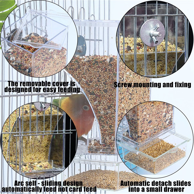 Title 5, Bird Feeder Automatic Parrot Feeder Beverage Ac...