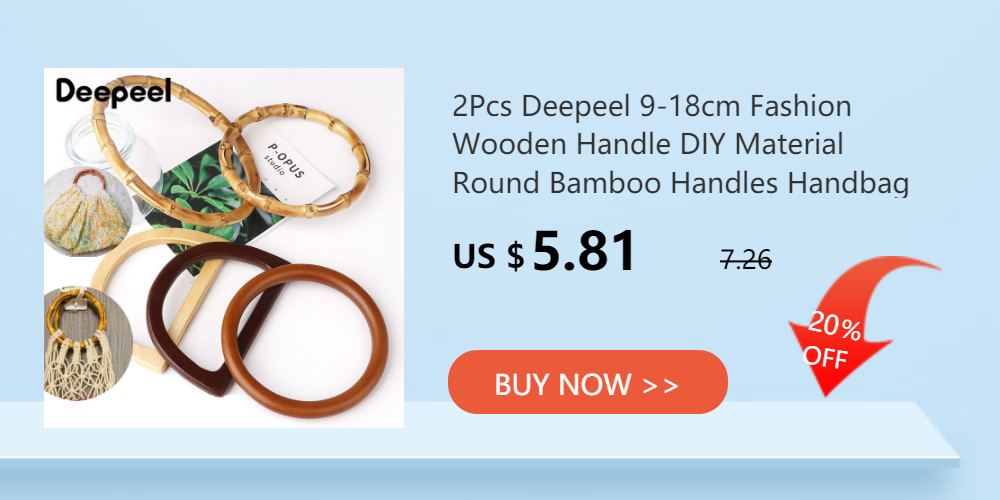 2/4Pcs Deepeel 7.5-18cm Bamboo Rings Bag Handles DIY Handmade Craft Wooden Bags Closure Round Handle Purse Woven Accessories