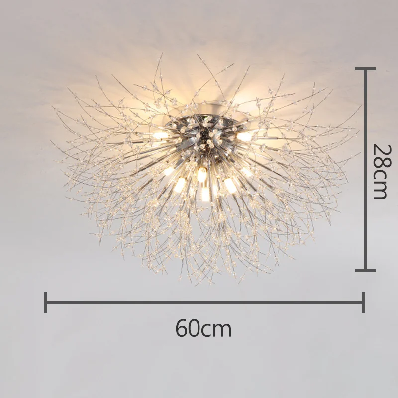 Dandelion Crystal Led Ceiling Lamps Modern Ceiling Lights Bedroom Indoor Decoration Lamps for Living Dining Room Lighting Lamps bathroom ceiling lights