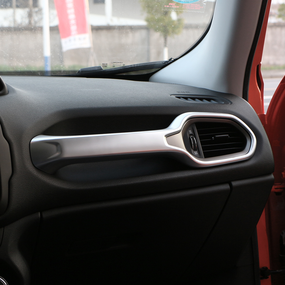 ABS Auto Copilot Haltegriff Knopf Abdeckung Dekoration Aufkleber Trim für Jeep Renegade 2014 - 2022 Styling Innen Zubehör – Detail 4