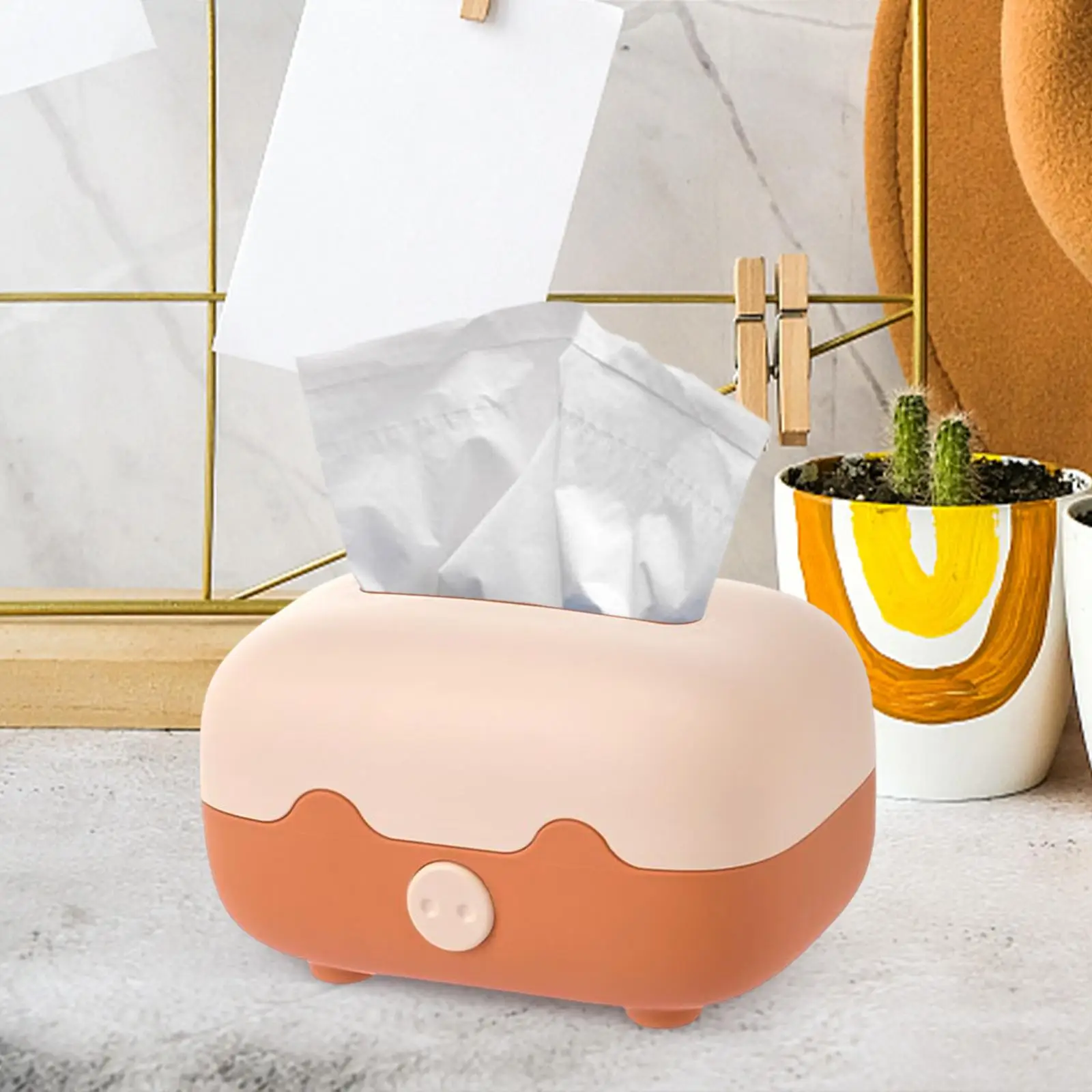 Tissue Box, Facial Tissue Holder Case, Tissue Paper Holder, Tissue Dispenser, Tissue Cover for Living Room
