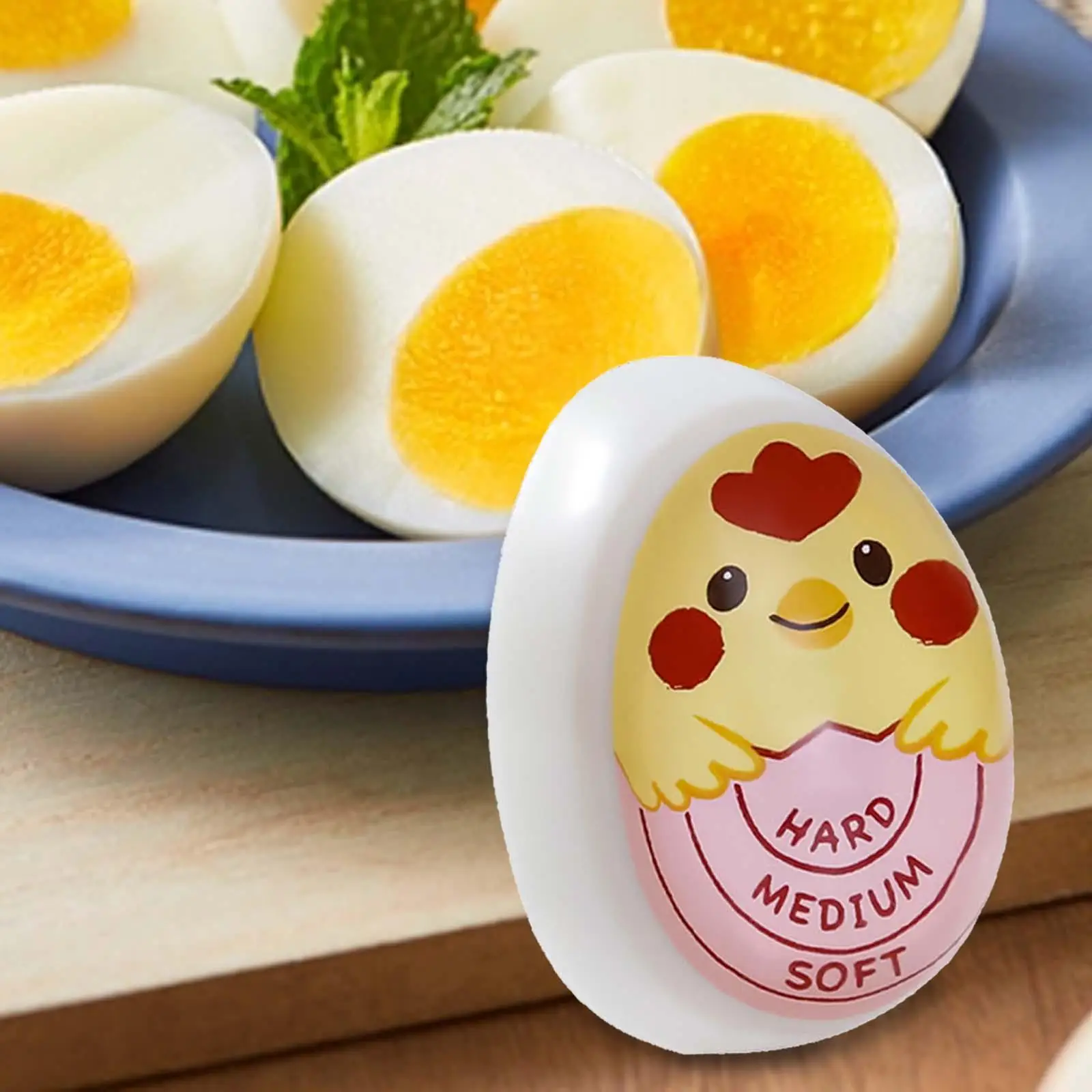 Egg Timer Colour Changing Easy to Read Display Egg Cooked Degree for Kitchen