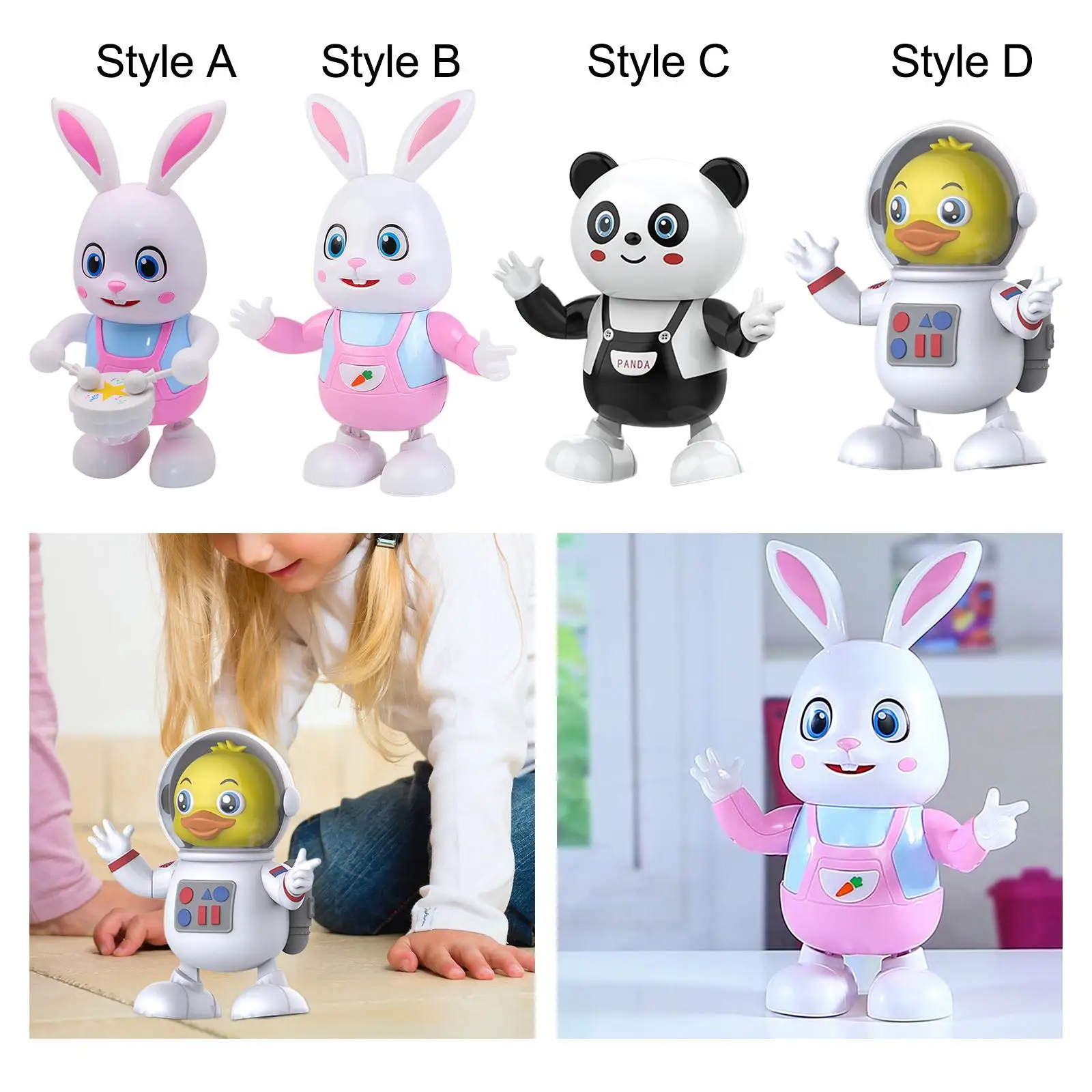 Lighting Music Toy Funny Cute Learning Educational Development Toy Dancing Toy Electric Toy for 3+ Year Old Girls Kids Toddlers