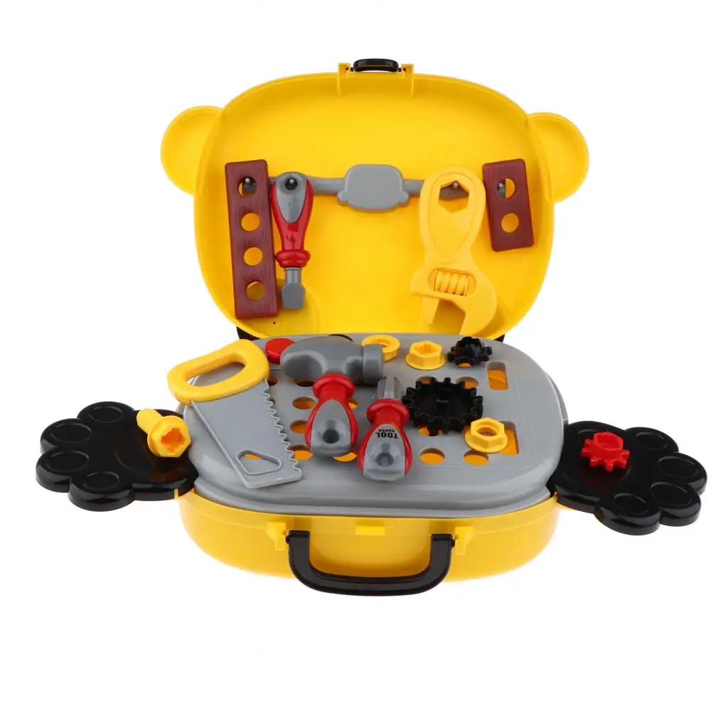 Cute Pretend   With 14 Pieces Tools, for Little Boys Kids Pretend Engineer Game