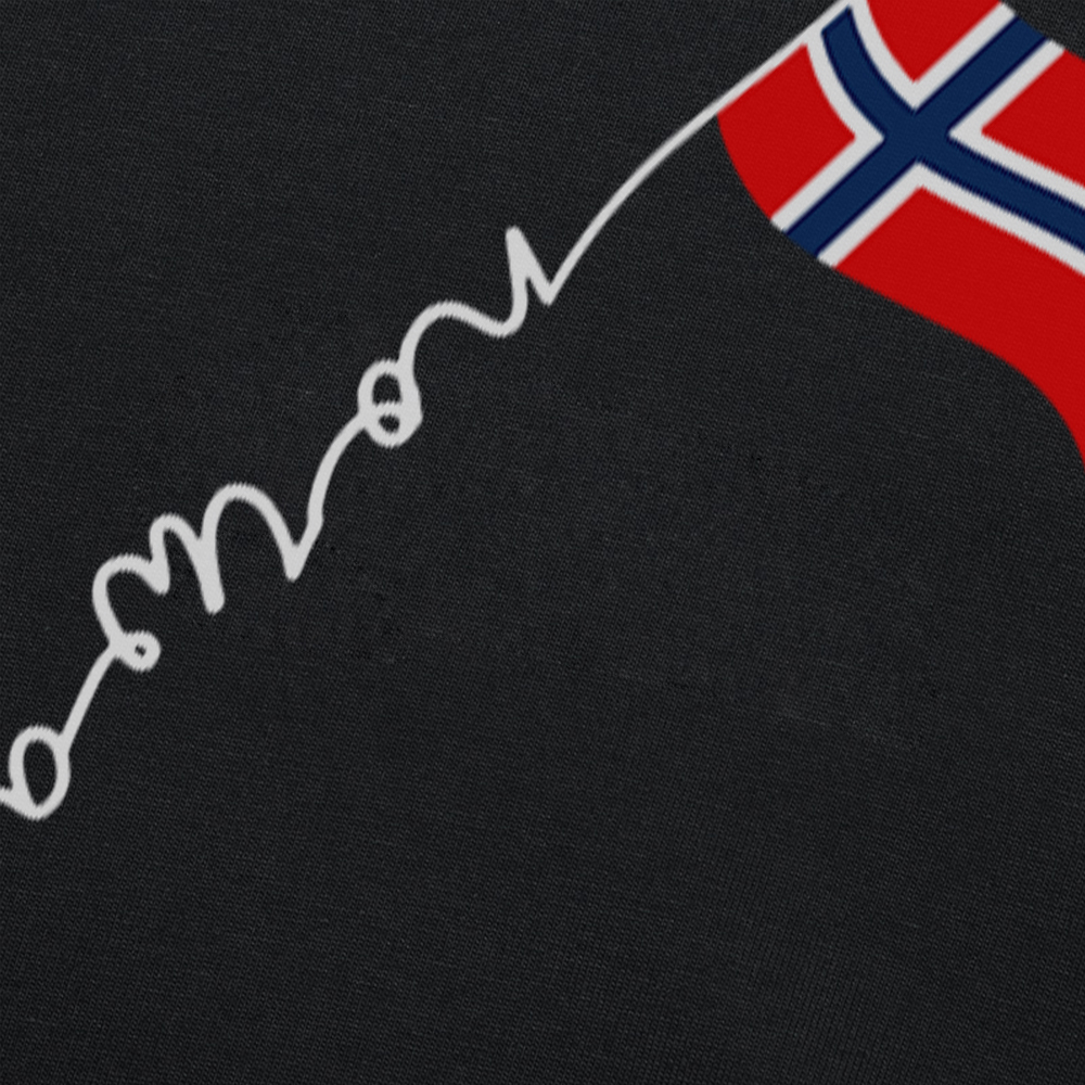 Lustige Norwegen Signatur Flagge Pole Norwegische T Shirts Grafik Baumwolle Streetwear Kurzarm Geburtstag Geschenke Sommer Stil T-shirt – Detail 5