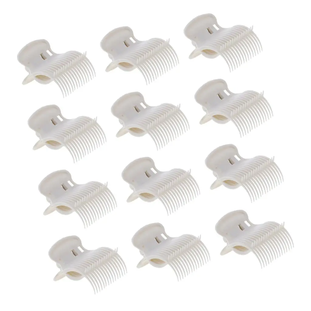 12pcs Hair Sectioning Clips Strong Handle Barber Beauty Salon for Hot