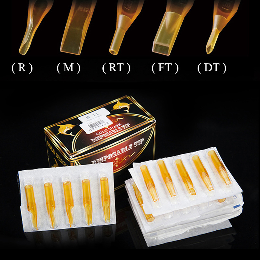 Best of 50pcs Disposable Tattoo Tips Round Flat Yellow Transparent Sterilized Nozzle Needles Tips R / M / RT / FT / DT For Tattoo Gun Needle Reviews & Tips