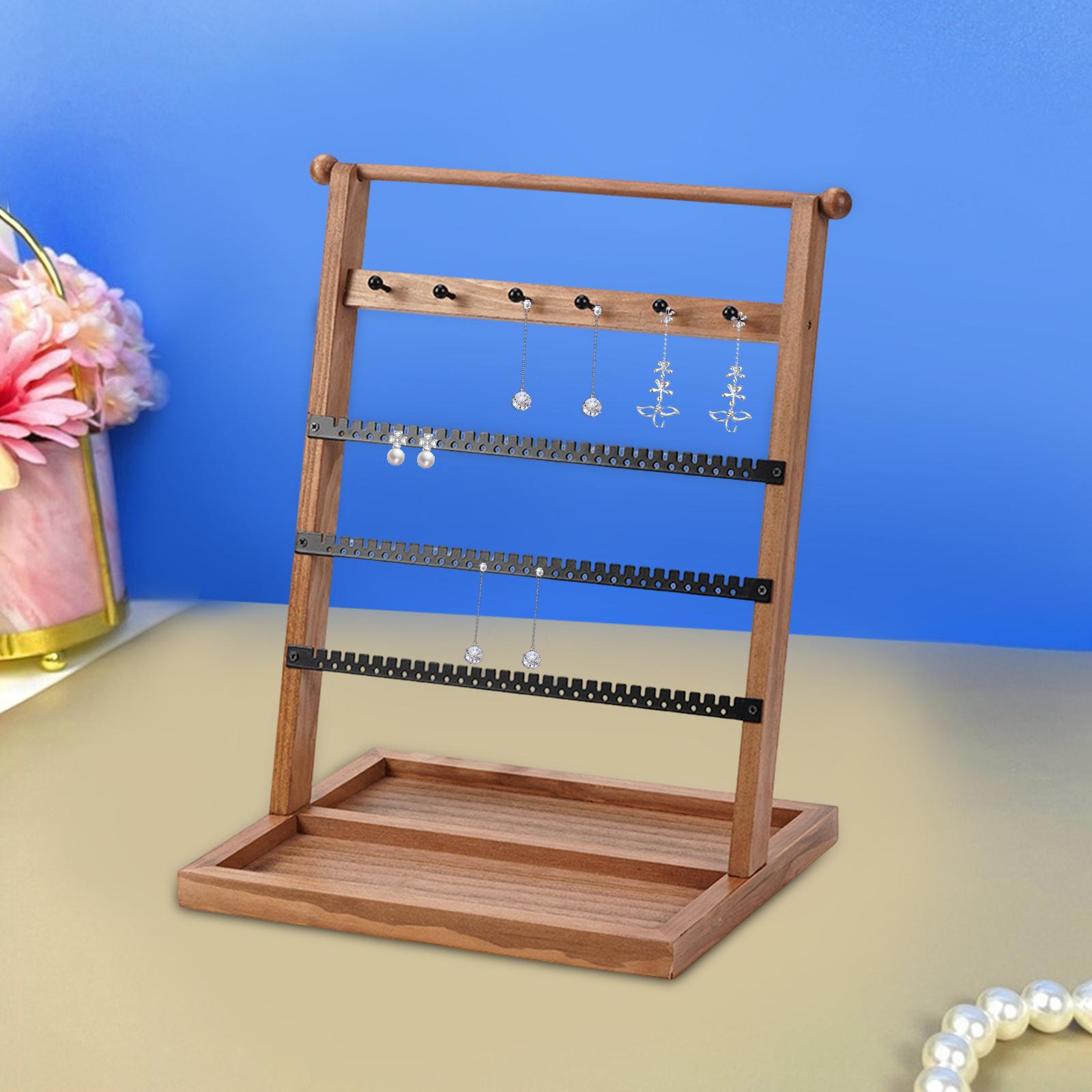 Jewelry Storage Rack Vintage Earrings Display Stand for Table Closet Counter