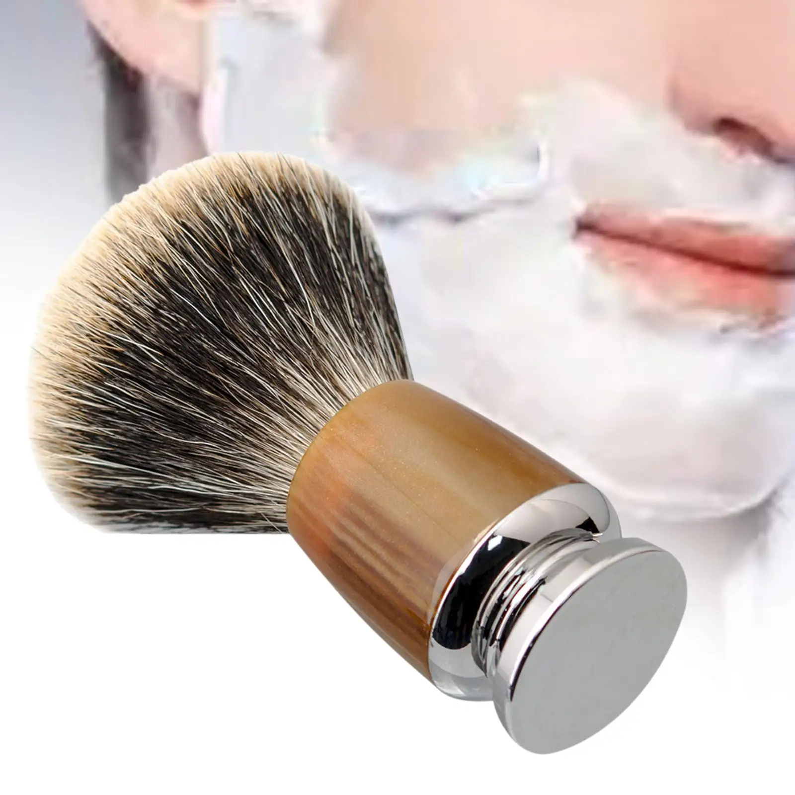 Shaving Brush for Men Shave Brush Classic Wet Shave Handmade Rich and Fast Lather Shaving Cream Beard Cleaning for Dad Boyfriend