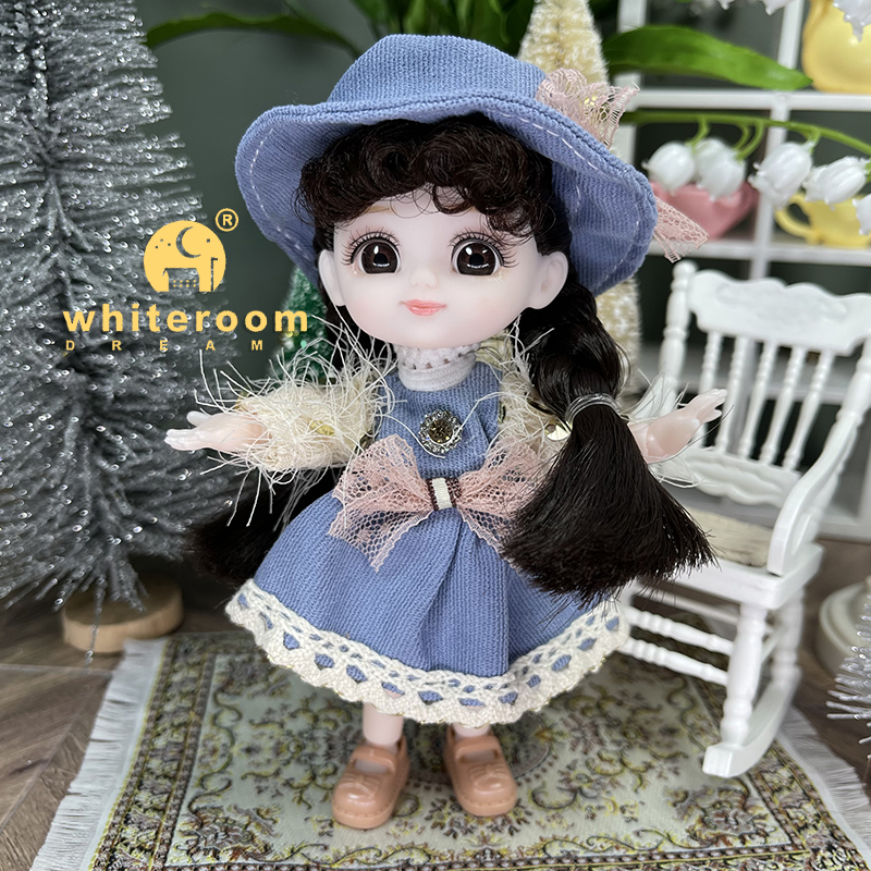 Neue Kawaii 1/12 Baby Tasche Puppe 10cm Ob11 Puppen Mit Kleidung Outfit Kleid Überraschung Bjd Puppen Figur Aktion Spielzeug für Mädchen Geschenke – Detail 15
