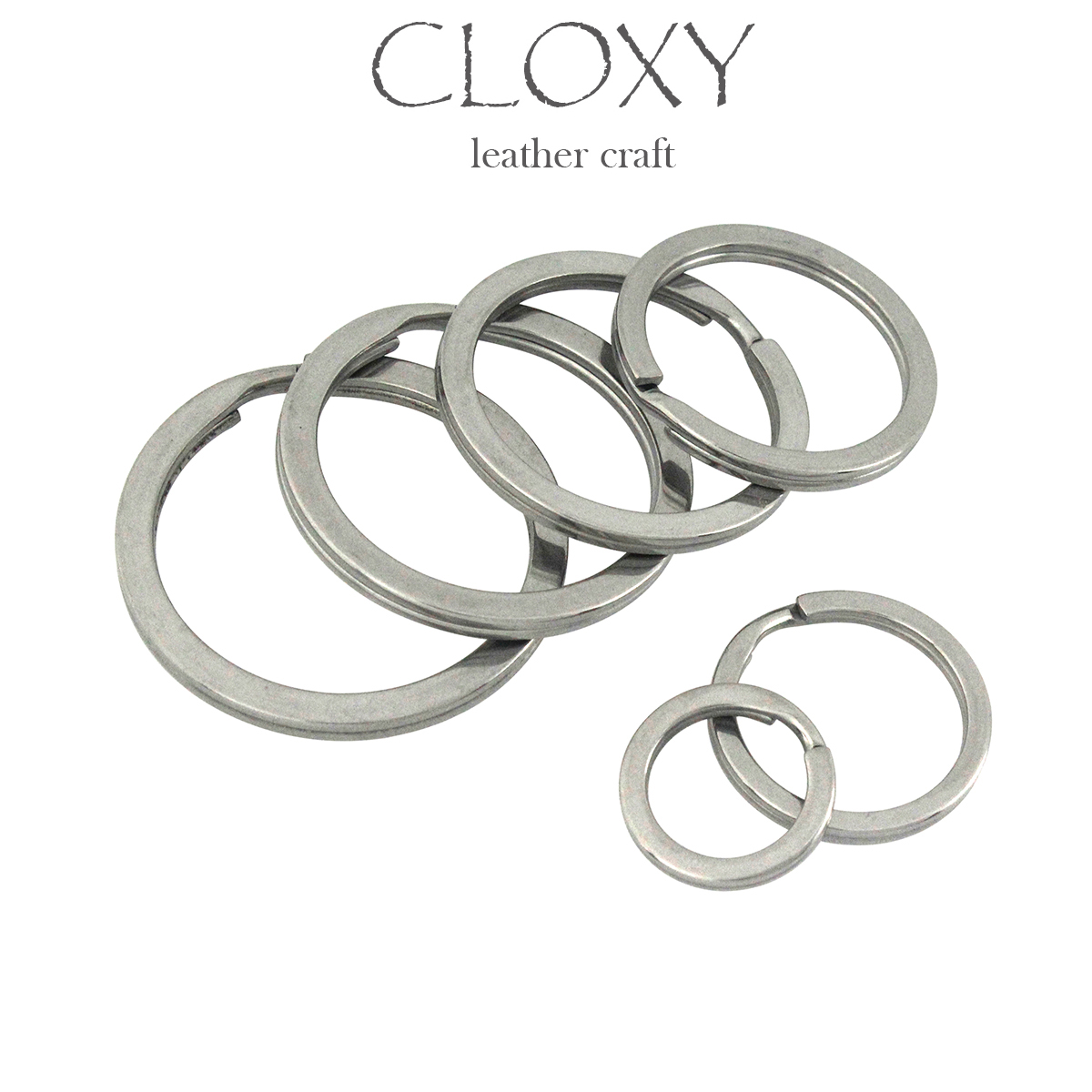 5 stücke Metall Split Ringe Flache-draht Doppel Schleife Schlüsselring 15-38mm Keychain Schlüssel Halter DIY Leder handwerk hardware Edelstahl – Detail 4