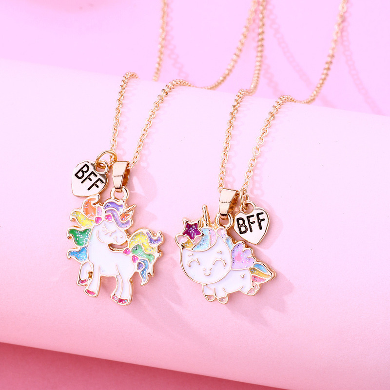 2Pcs/Set Colorful Cartoon Unicorn Cat 