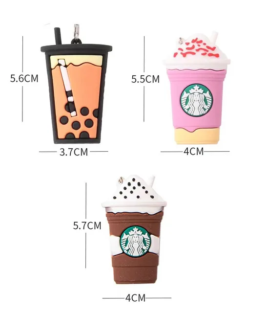 Car Bag Pendant Key Chain Personality Creativity Starbucks Milk