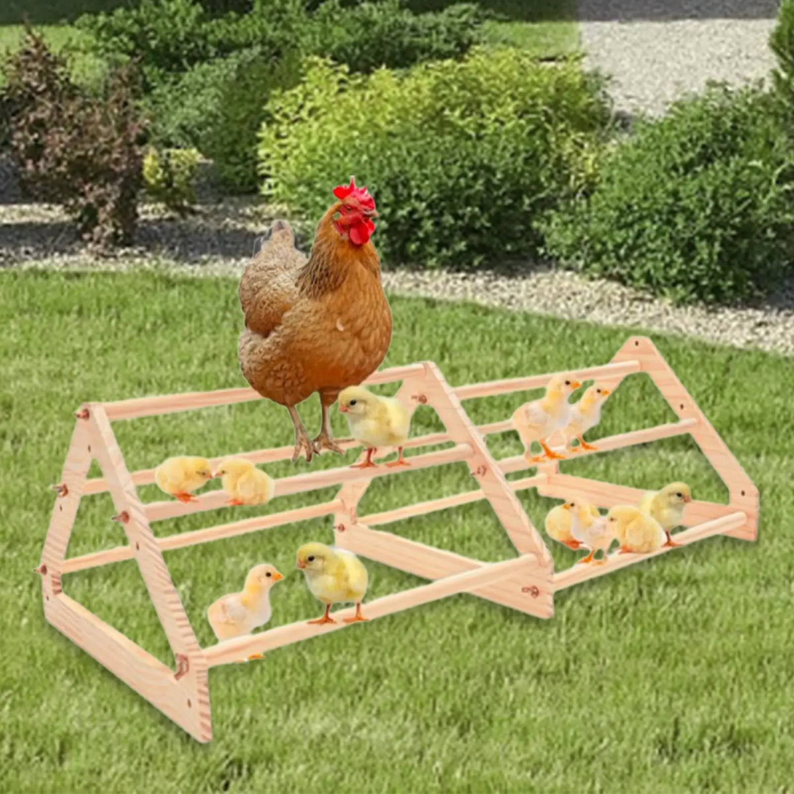 Wooden Chicken Roosts for Large Bird Stand Holder Toy for Hens Chicken Perch