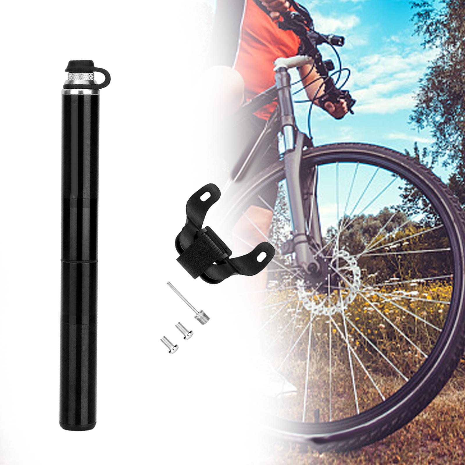 Portable Bike Tire Pump Accessories Max 160PSI Tire Pump Tire Inflator Bicycle Hand Pump for Cycling Balloon Basketball Football