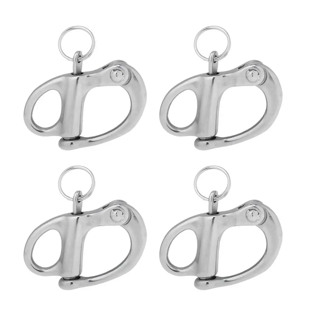 4 Pieces 52mm Durable 304 Stainless Steel Fixed Bail   for Kayak Sailboat Yacht Sailing Hardware
