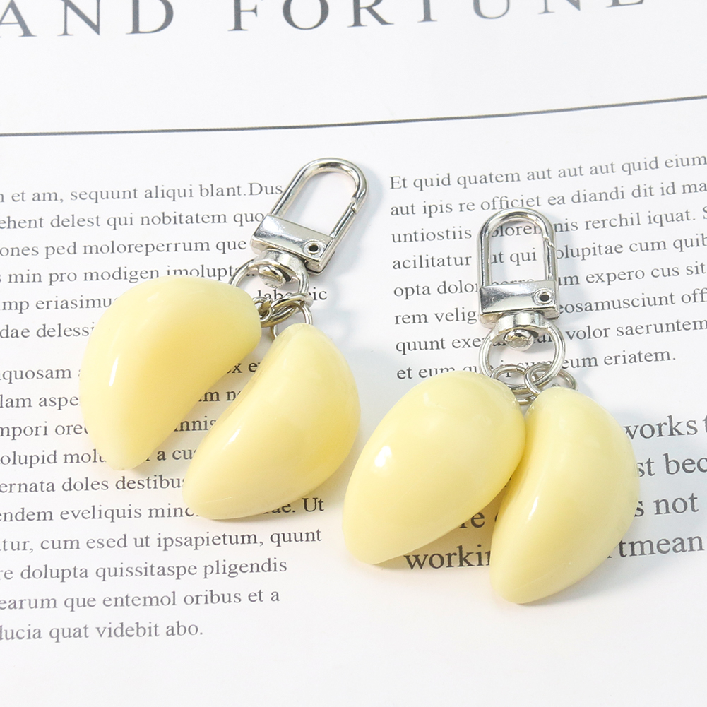 1pc Simulation Knoblauch Lebensmittel Schlüsselbund Spaß Gemüse Modell Anhänger Student Paar Personalisierte Tasche Anhänger Auto Schlüsselring Schmuck Geschenk – Detail 1