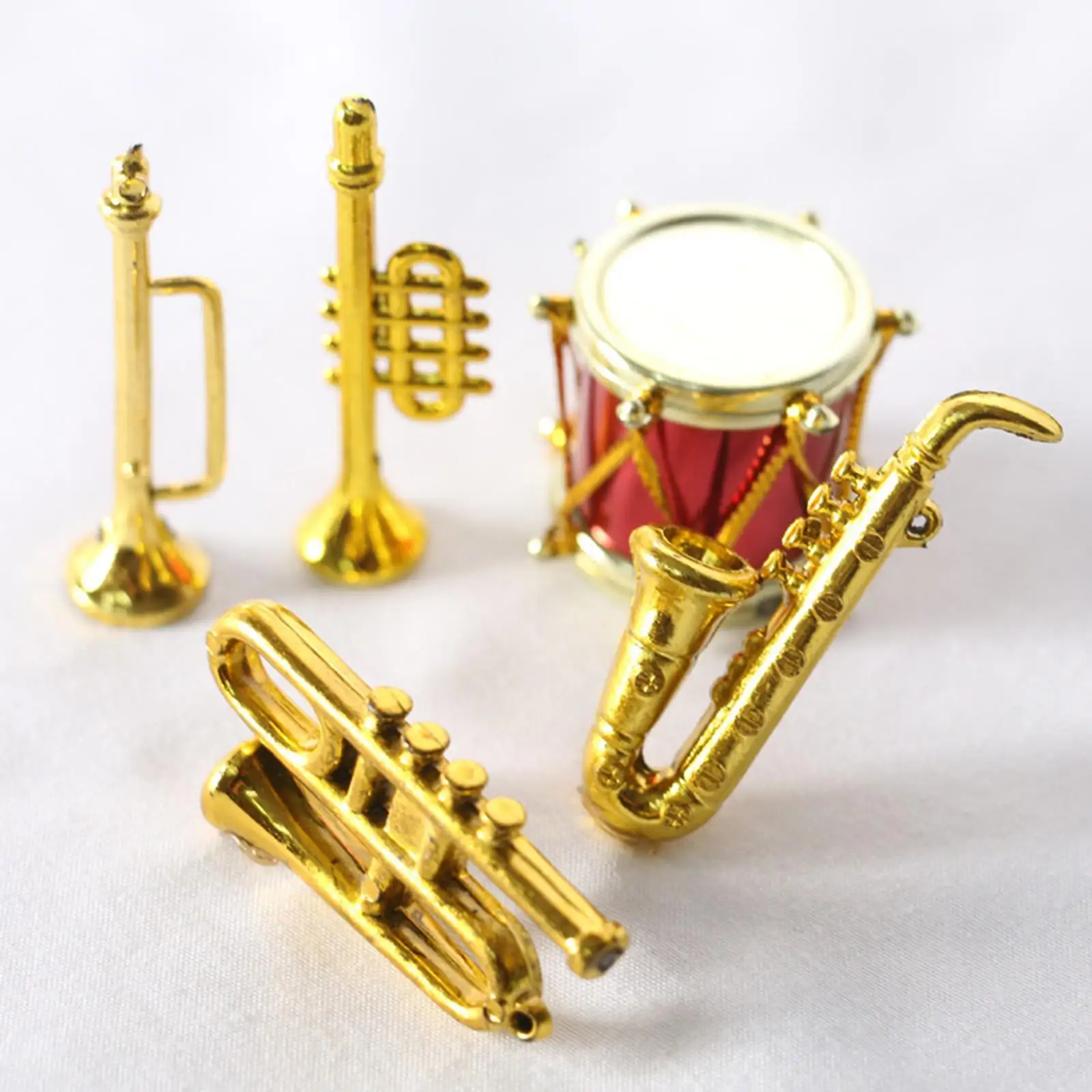 Dollhouse Musical Instrument Miniature Play Decor DIY Toys for 3-6 Years Old