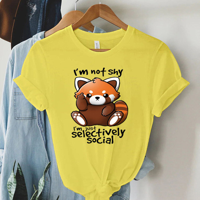 Print Trend Style T-Shirt I'm Not Shy I'm Just Selectively