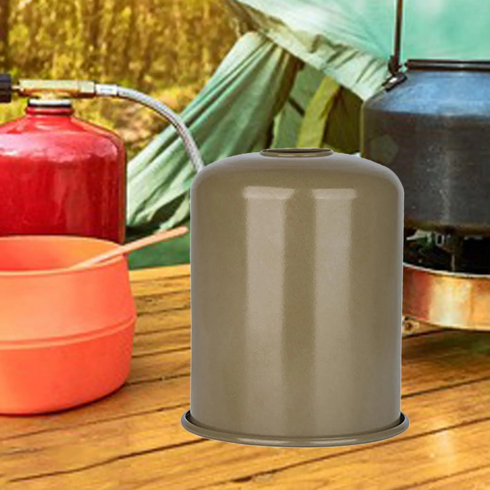 Canister Tank Cover Protector Waterproof Picnic Portable for Outdoor Camping Cooking BBQ Weather Resistant Metal 1x Gas Can Case
