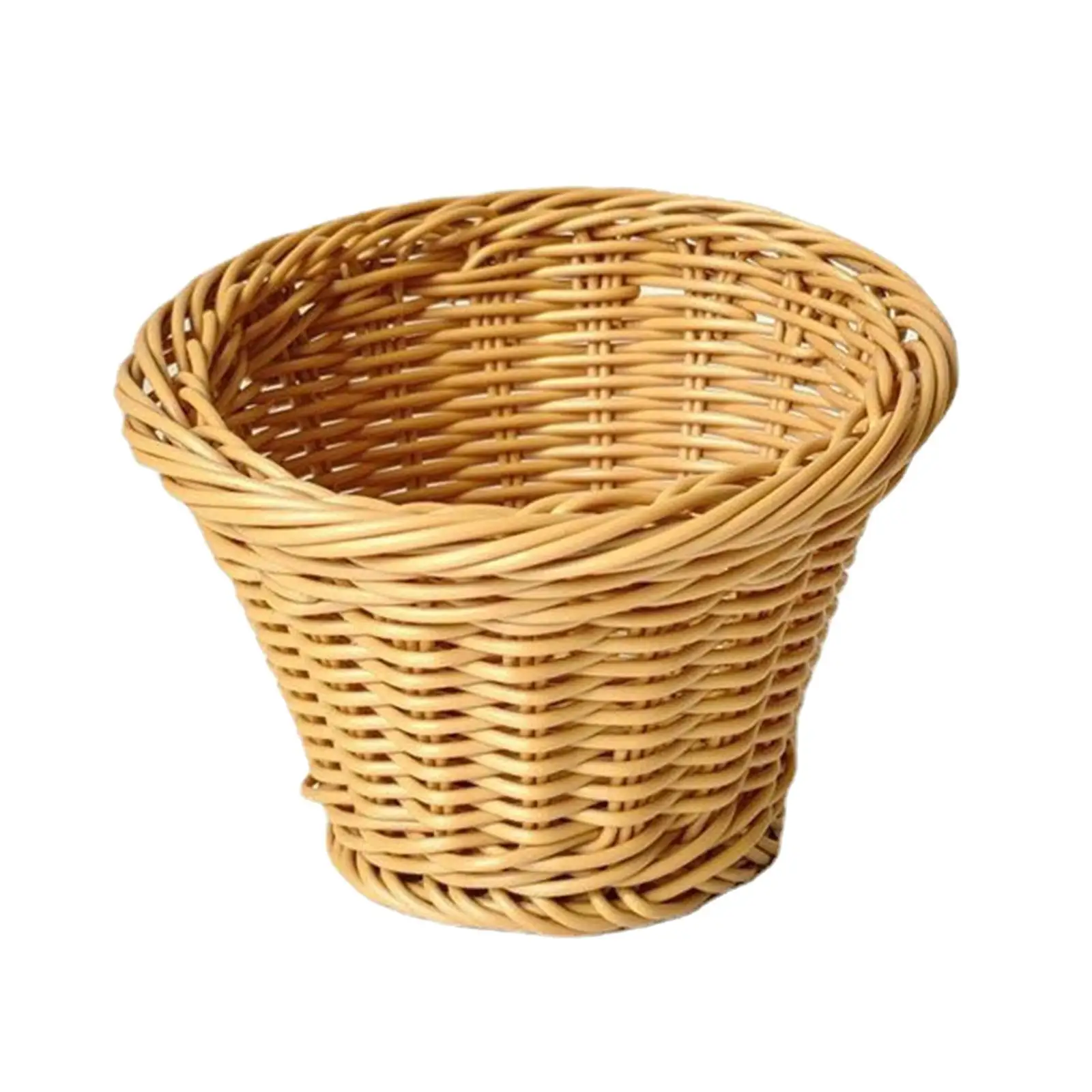 Imitation Rattan Basket Hand Woven Snack Basket Serving Basket for Kitchen Accessories