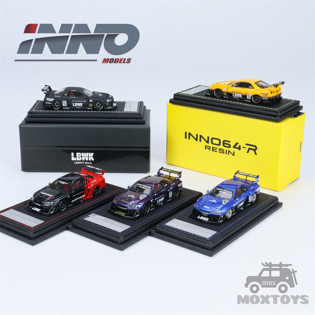 INNO 1:64 NISSAN SKYLINE LBWK ER34 SUPER SILHOUETTE Resin Model 