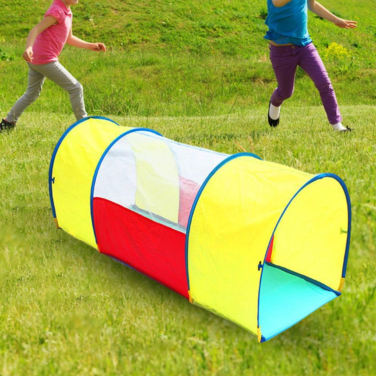 Kids Play Tunnel Tent Arch Tunnel Indoor Outdoor Game Climbing Toy Collapsible Tunnel Backyard Playset for Boys Toddlers Infants