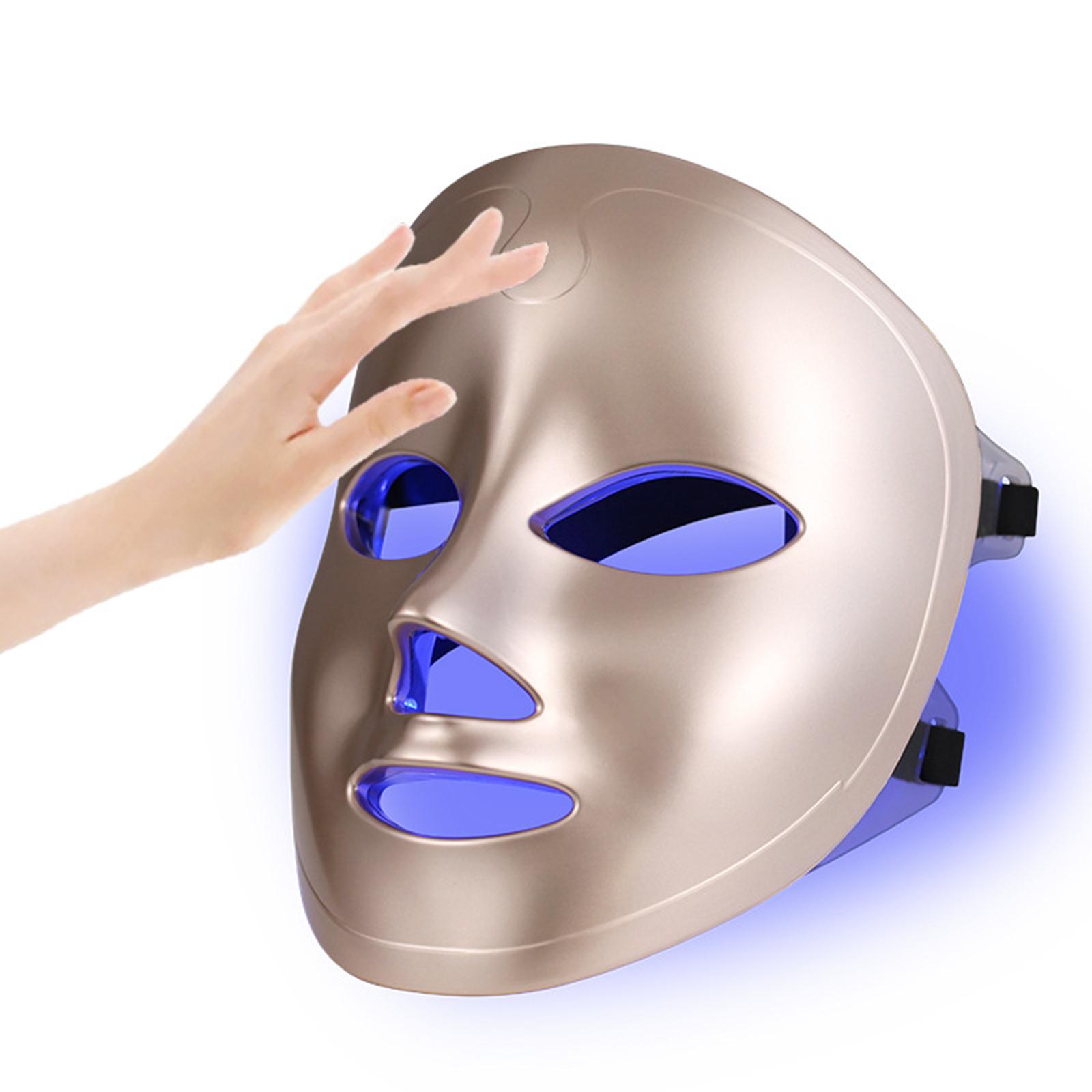 LED Face Mask Light Therapy Facial Skin Care Dark Spot Healthy Skin Rejuvenation 7 Colors Smooth Acne Reduction Photon for Home