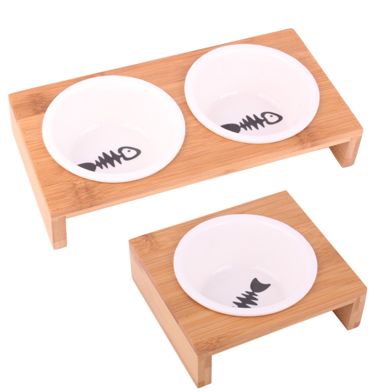 Title 7, E56C Bowl with Holder Ceramic Feeder Bowl D...