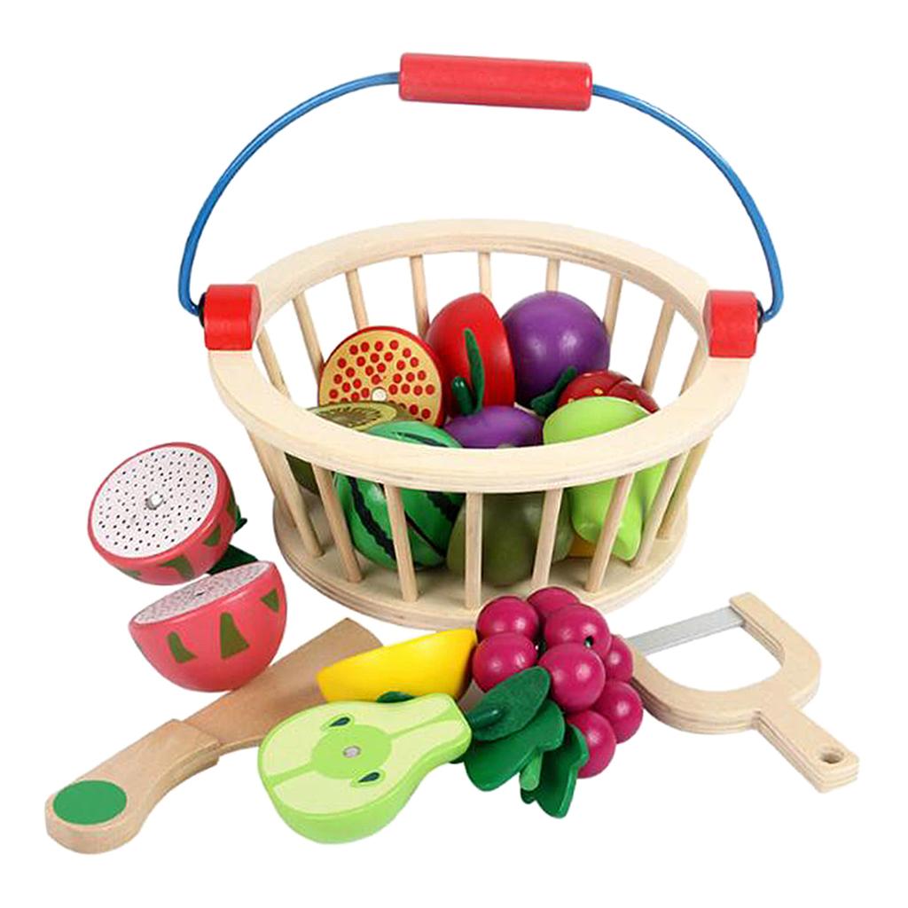 Farmer's Market Fruit and Vegetable Set, Kids Pretend Play Cutting Food , 12 Piece/Set, Ages 3+