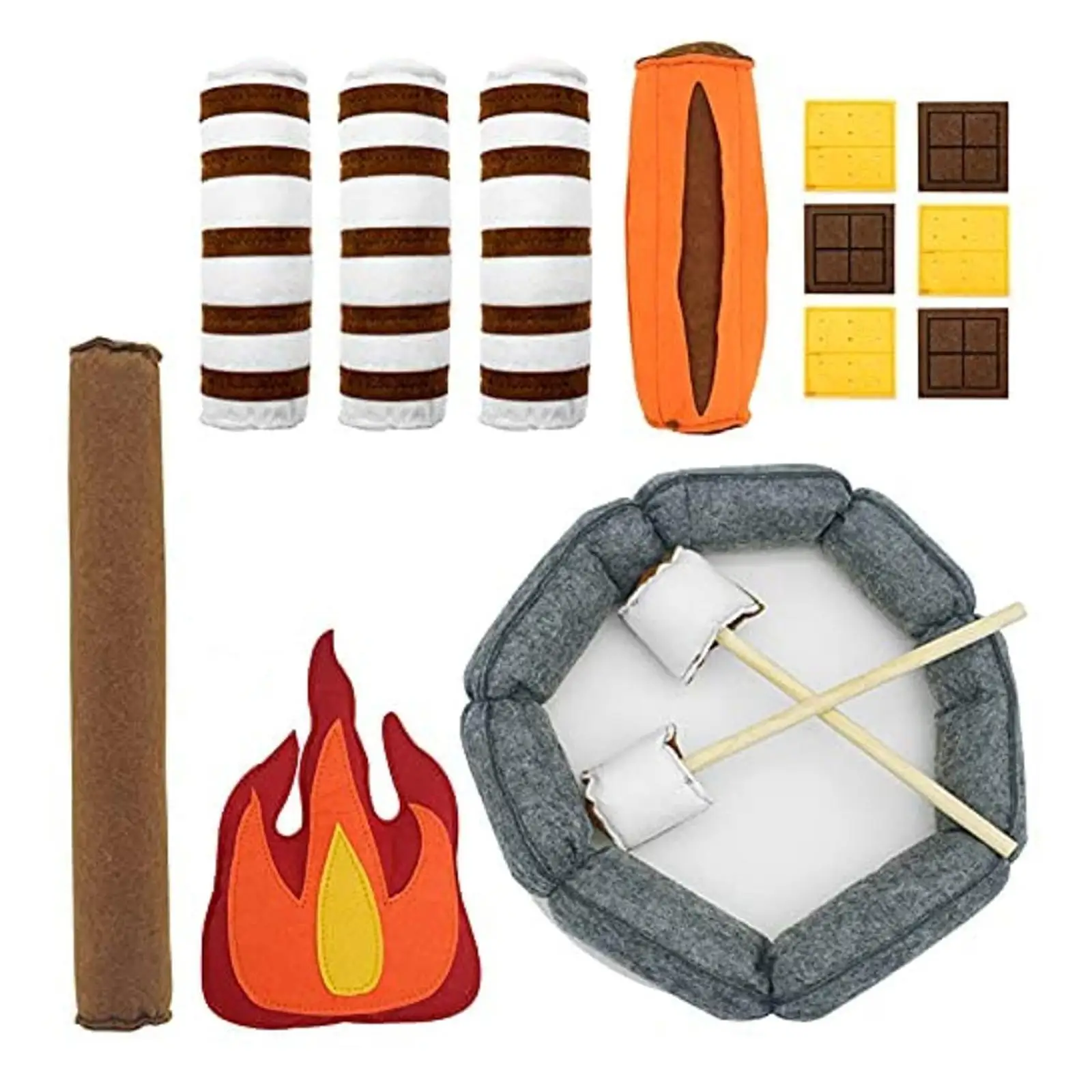 Pretend Play Campfire Funny Needfire Branch Outdoor Camping Toys Housewarming Gifts Bedroom Stuffed Doll Camping Toy Playing Set