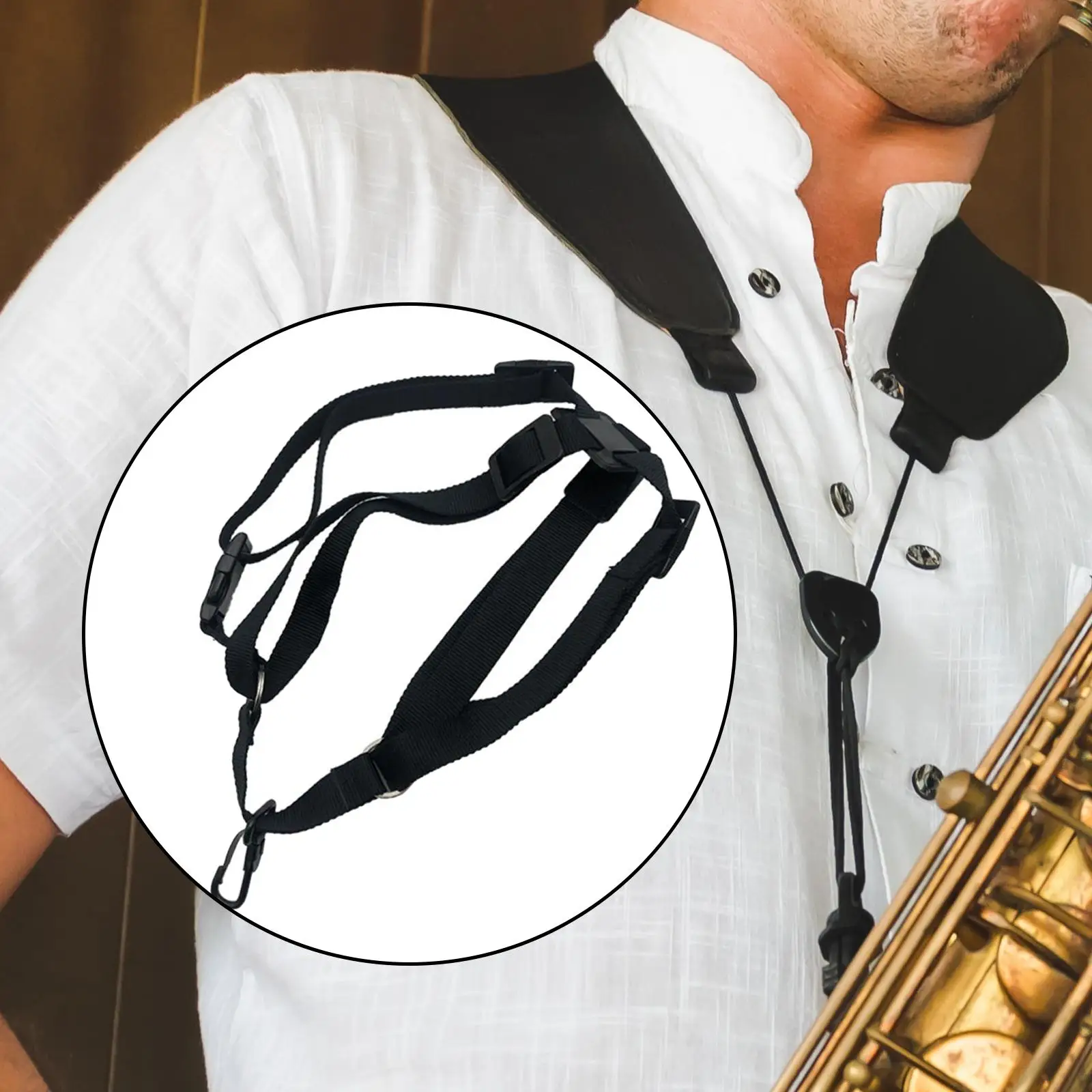 Saxophone Shoulder Strap Saxophone Belt Portable for Tenor Practice Alto