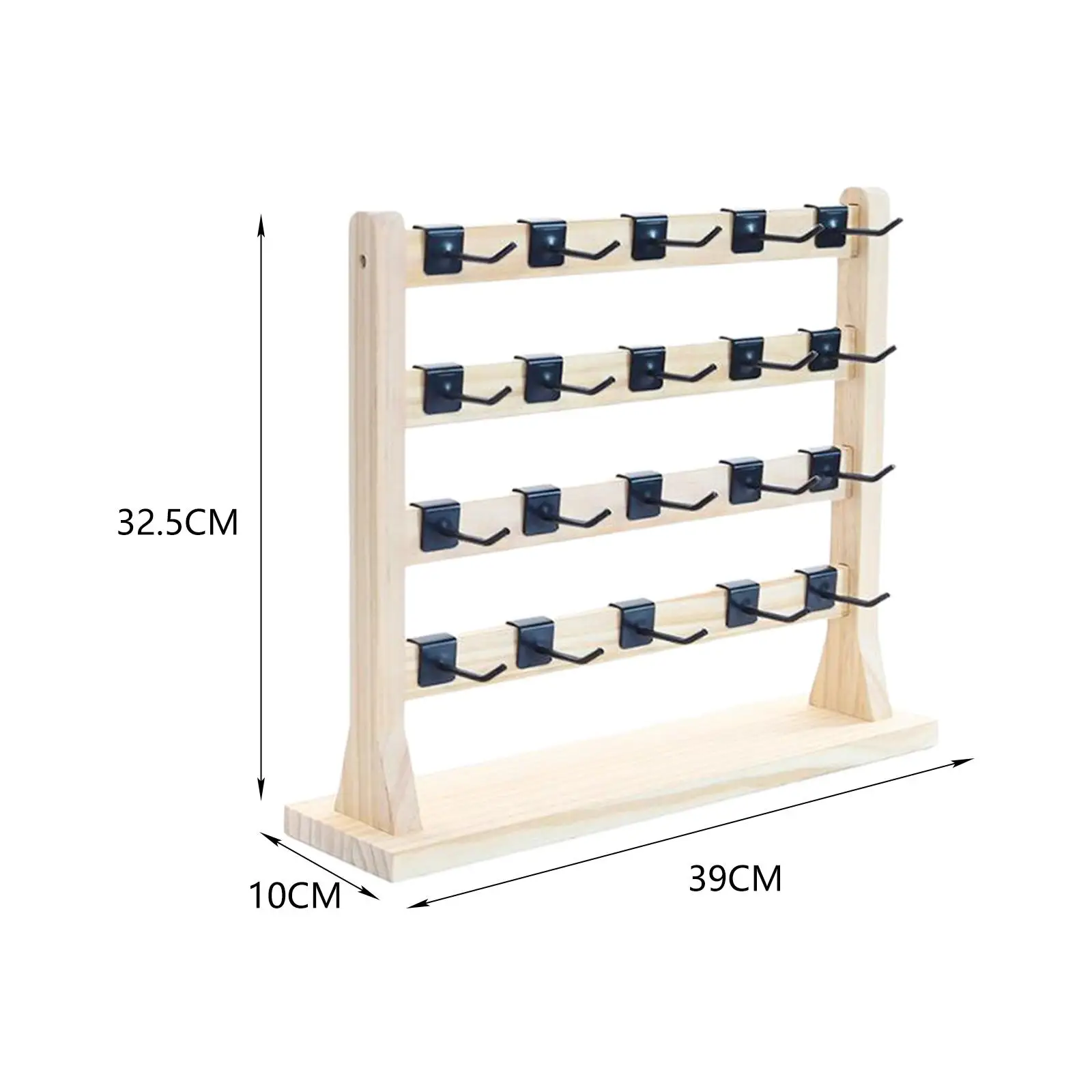 Earrings Display Stand with Hooks Earring Display Tray Showcase for Home