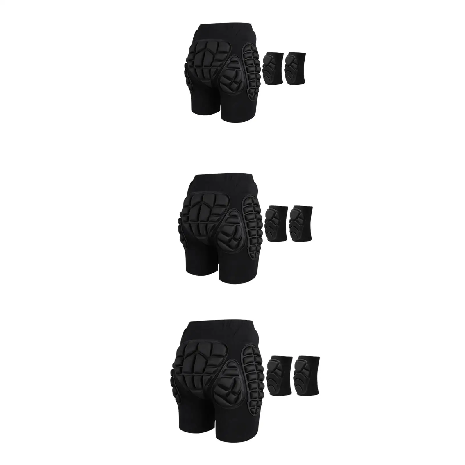 Padded Shorts with 1 Pair Knee Pads Tailbone  Protective Gear  Piece Hip Pad Butt Pad  Pad for Snowboarding