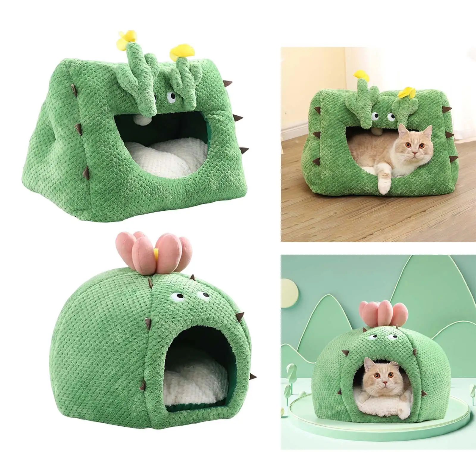 Cave House with Cushioned Pillow Dog Bed Puppy Kennel Pets Supplies Cat Beds