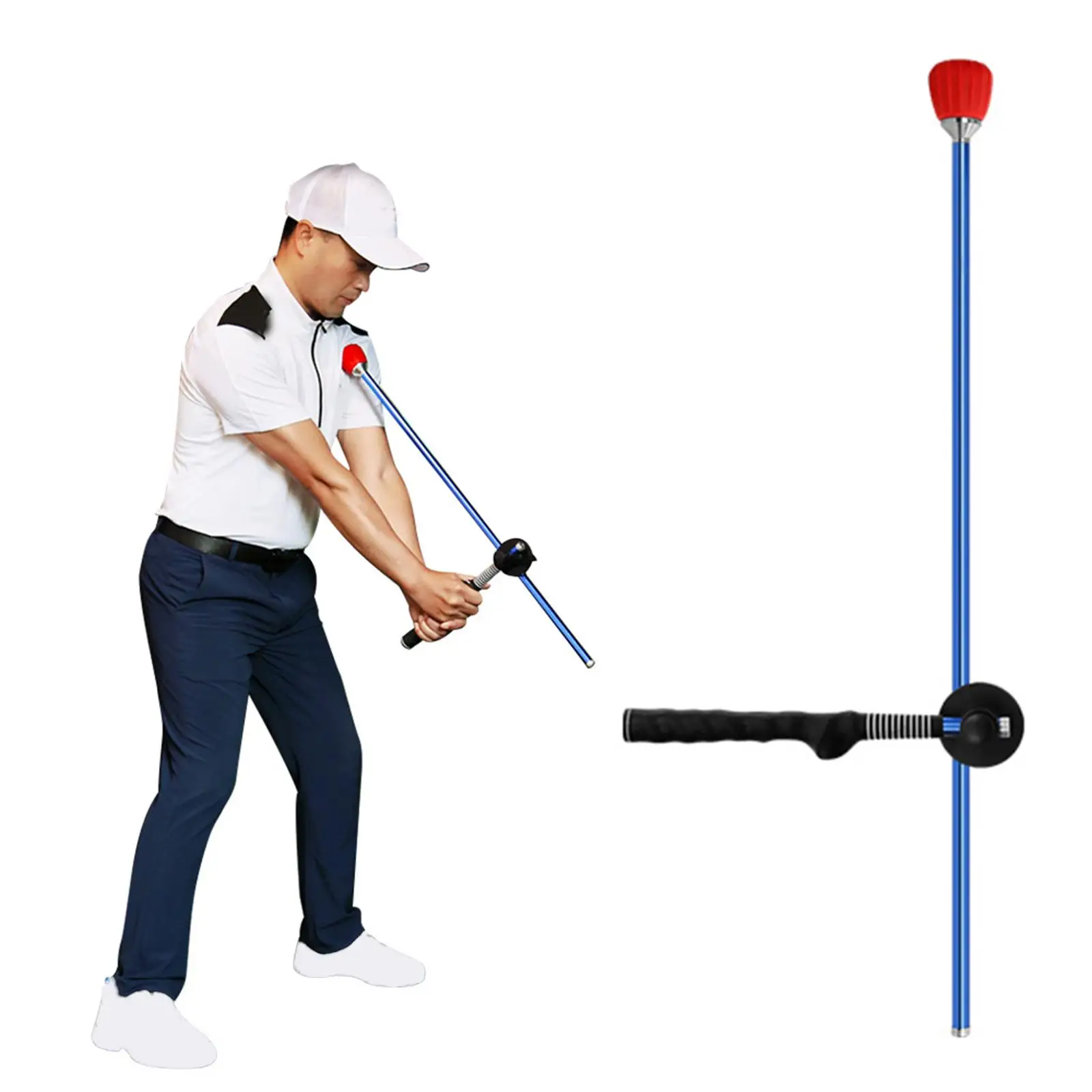 Foldable Golf Swing Trainer Durable Swing Practice Device Action Posture Correction Comfortable Grip for Beginners