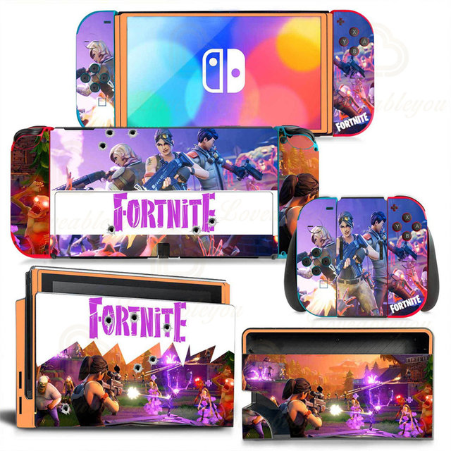 Peely facendo adesivi per Console di gioco FORTNITE Battle per SONY Switch  Oled Full Body Color Skin Switch decalcomanie per Controller Gamepad