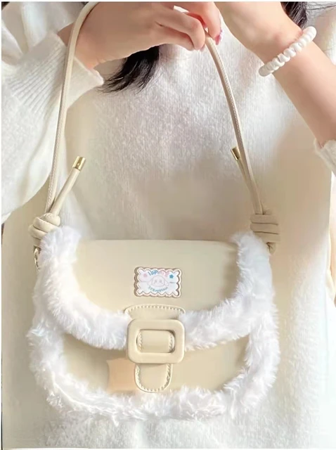 Women's Bag 2023 Trend Heart Shape Hand Bag Plush Clutch Fashion Faux Fur  Tote Underarm Handbags Party Shoulder Bag Femme Purse - AliExpress