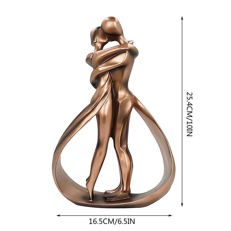 Escultura criativa de resina, Brown Hug Kiss