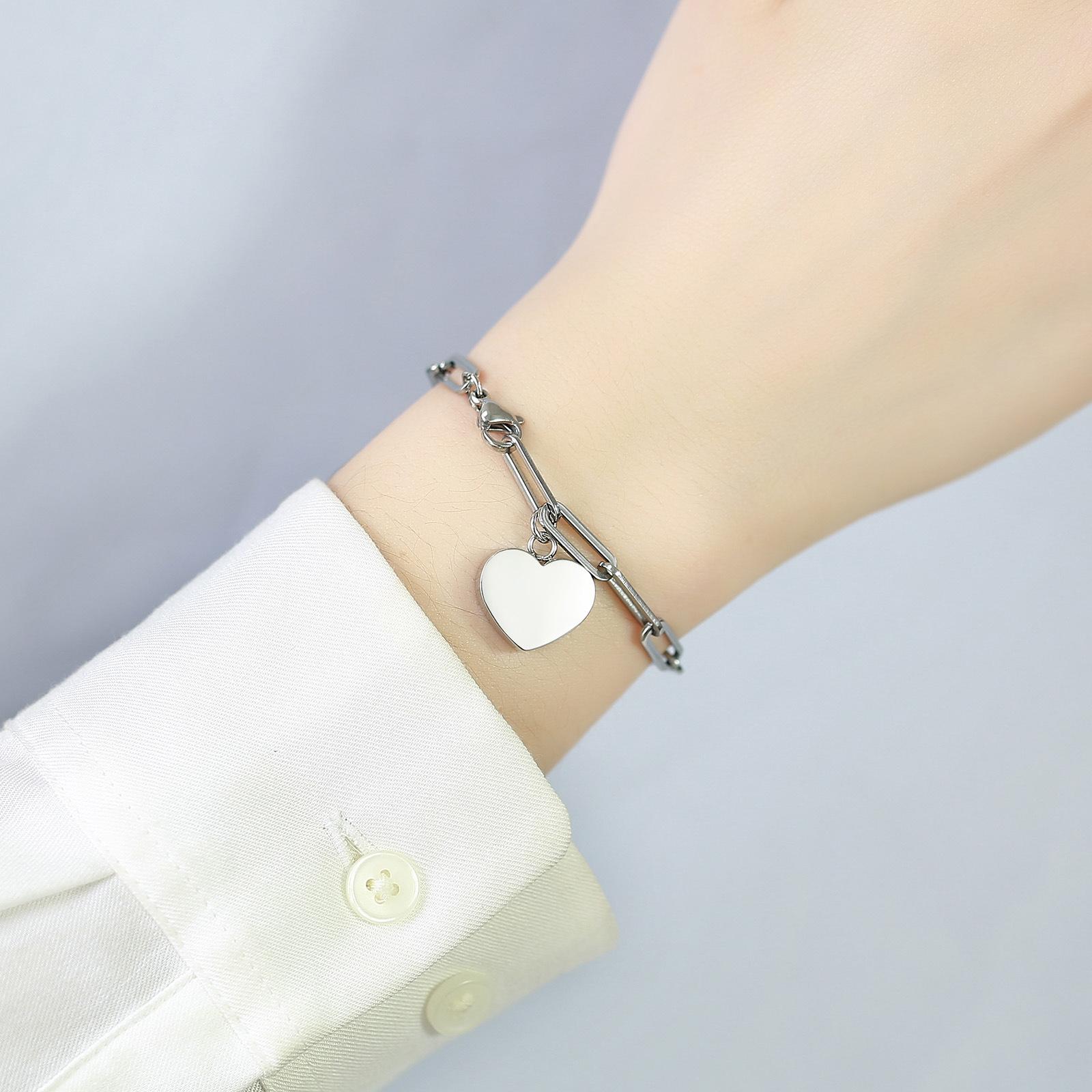 Heart Cremation Bracelet Adjustable Simple Keepsake for Husband Women Gilrs