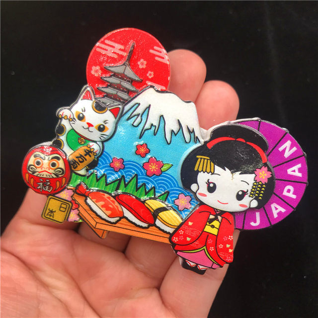 3D Bullet Train And Mount Fuji Japón Imán Nevera Recuerdo Regalo, Decoración Del Hogar Y Cocina
