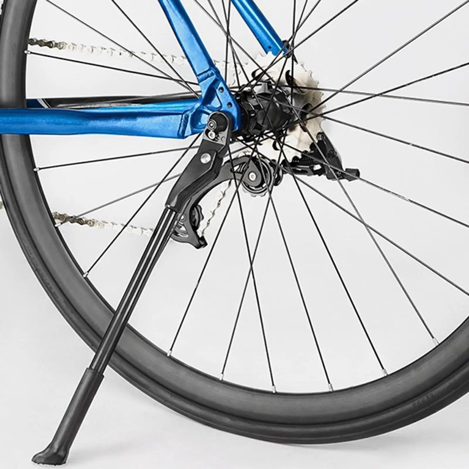 Rear Bike Stand 34cm-38cm Single Leg Sturdy Devices Aluminum Alloy Adjustable Bike Kickstand for Parking Road Bike Resting