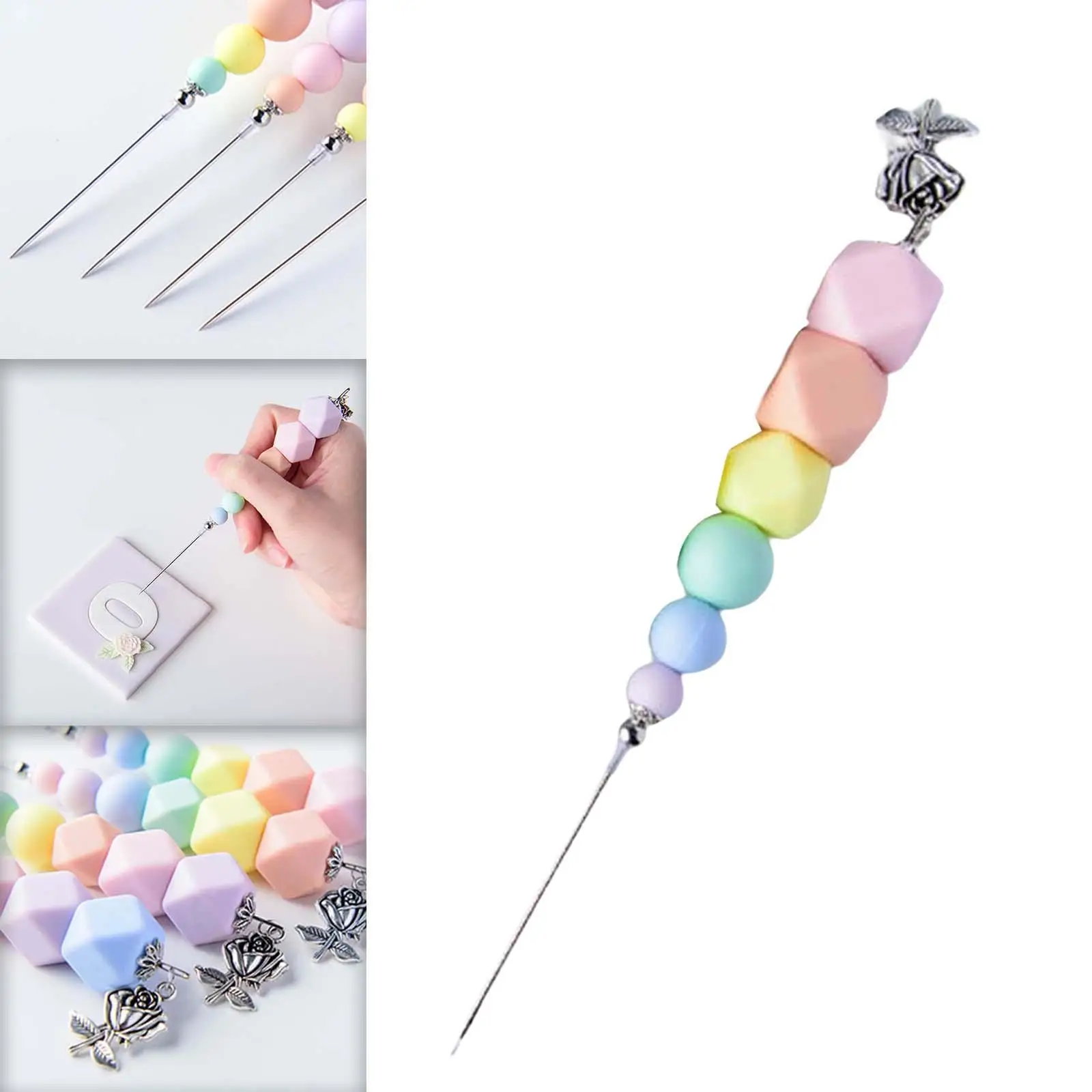 1x Icing Biscuit Pin Fittings Decorating Professional Colorful Royal Modeling Tool Sugarcraft Mixing Pin for Household Baking
