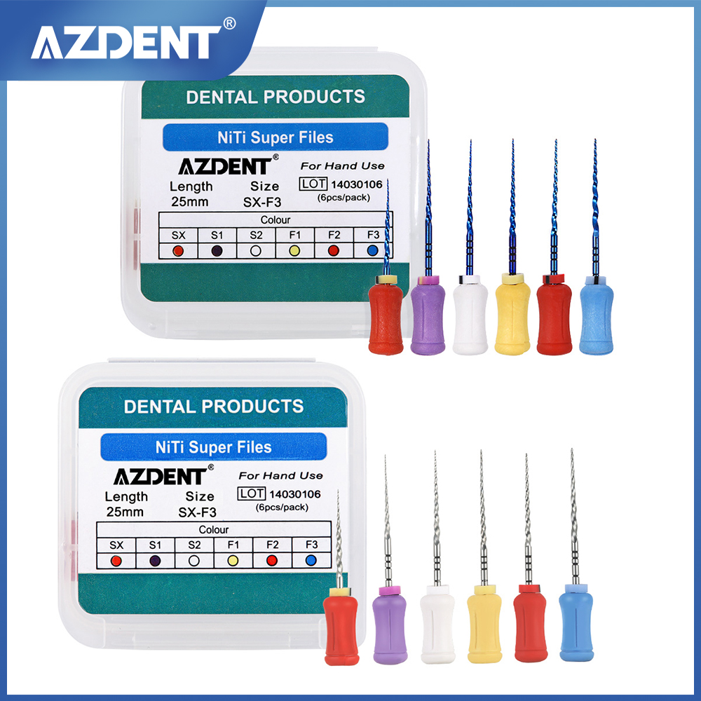 Best of AZDENT Dental NiTi Hand Use Heat Activated Super Rotary File Endodontic Root Canal Files 25mm 6Pcs / Pack Dentist Instrument Reviews & Tips