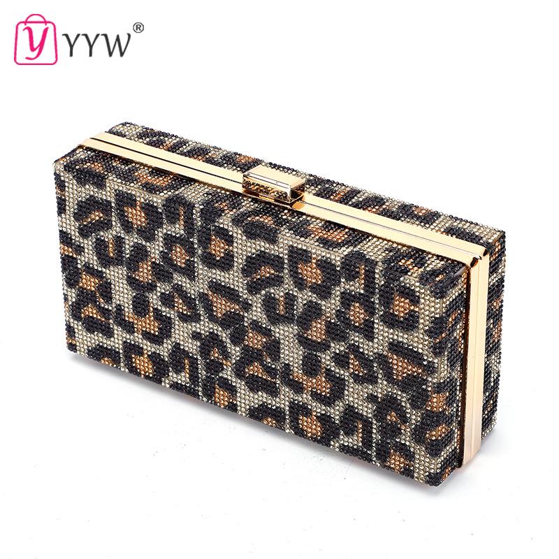 diamantes leopardo marrom designer para senhoras bolsa