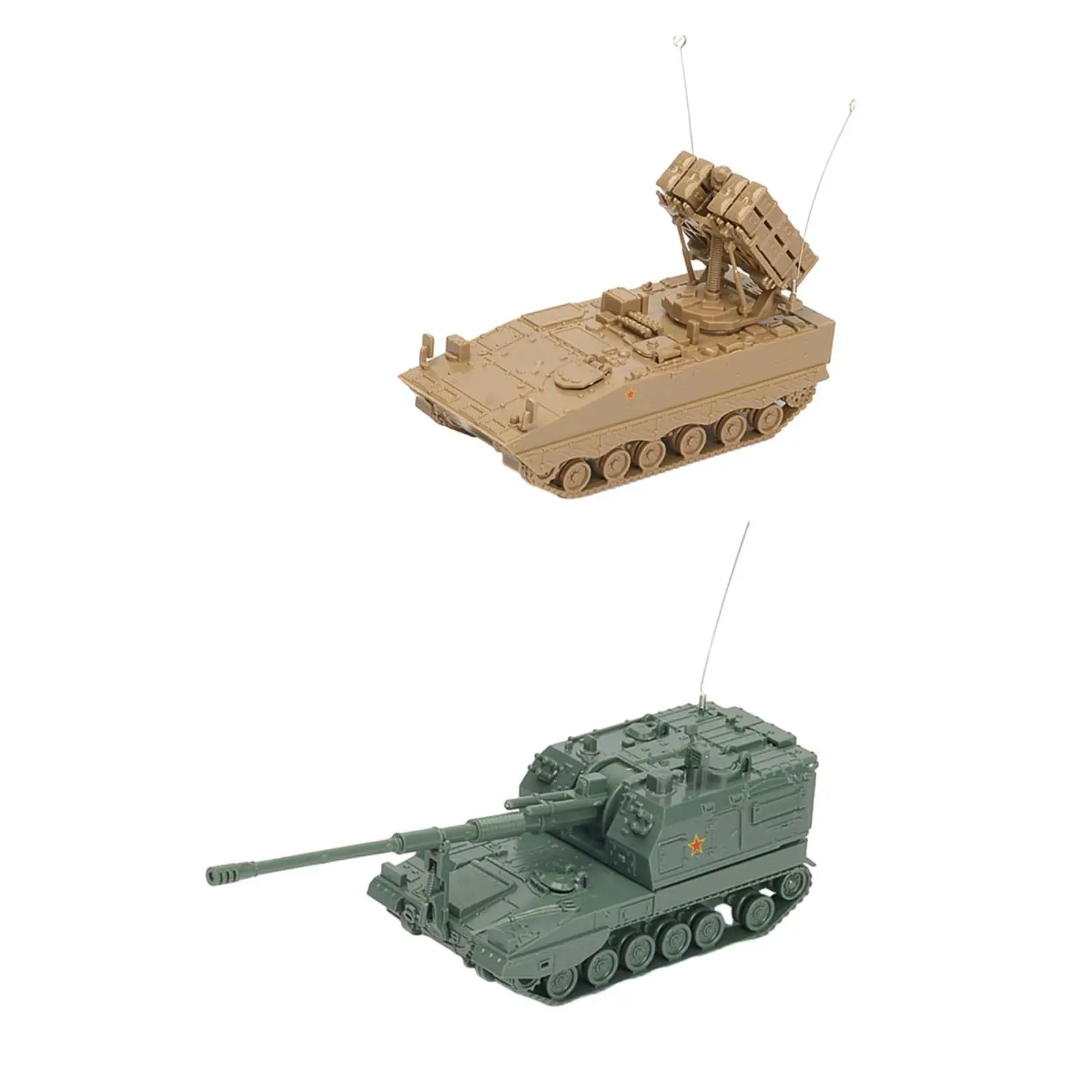 1:72 Scale Building Model Kits Education Toy DIY Assemble Armored Tank Model for Kids Display Children Party Favors Collection